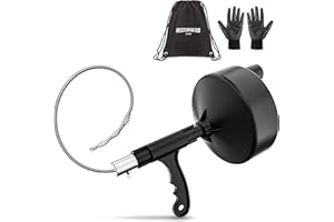 Meisterfaktur Desatascador tuberias espiral- 7,5 m - Desatascador tuberias profesional para la limpieza de tuberías, respetuoso con el medio ambiente - ¡Desatascador WC para verdaderos manitas!