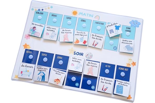 Générique Tableau de Routine journalière du Matin et du Soir pour Enfant