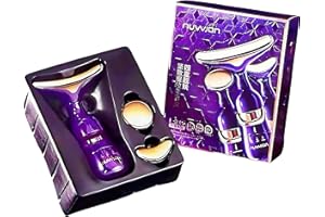 DAVACO Masajeador Facial y de Cuello Nuvjon 3 en 1 – Cabezales Intercambiables para Rostro, Ojos y Cuello – Vibración Sónica Relajante – Portátil con Pilas – Autocuidado y Belleza en Casa