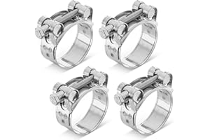 Poppstar 2 Pièces Colliers de Serrage à Boulon en T en Acier Inoxydable, Plage de Serrage 44-47mm, Largeur 22mm, W4