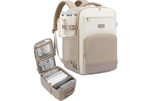 LOVEVOOK Handgepäck Rucksack, Rucksack Handgepäck Flugzeug, Groß Reiserucksack Damen Spritzwasserfest, Travel Backpack für Reise und Business, Urlaub Must Haves