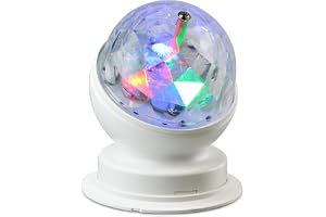 X4-LIFE 701550 Roterande LED-Festlampa, Flerfärgad, 10.5 x 8.8 x 8.8 cm