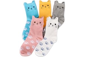 Merclix Chaussettes Chat Femme 35-38 Rigolotes Cadeau Chat pour Femme Idee Cadeau Femme Original Cadeau Noel Femme Cadeau Anniversaire Femme Fete Des Meres Cadeau Maman Copine Ado Fille