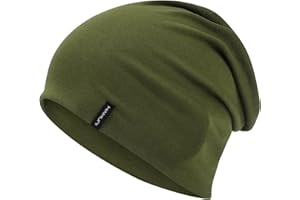 HAMUNI Slouchy, berretto da donna, comodo, in cotone, a doppio strato, morbido, antivento, sottile, classico, alla moda, perfetto per l'uso quotidiano e le mezze stagioni
