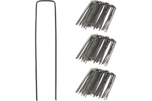 Relaxdays markankare markankare uppsättning av 150, 15cm långa, antracit | Ø 2mm, U-formade tältpinnar, icke-galvaniserat stål, ogräs fleece