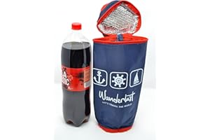 BUSHWACKA Azul 4L Total Hidalgo 2LTR Botellas de 2 litros. XXL Enfriador Flexible portátil para Playa Camping Bolsa térmica Camping Enfriador Camuflaje Militar