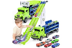 EUTOYZ Toys for 3 4 5 6 Year Olds Boy, Toy Cars for Boys Toys Age 3-5 Birthday Xmas Gift for 3-5 Year Olds Boys Car Race Track with 46 inch Race Track Toddler Toy Car