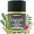 Herbtoniq Hairgrow Nutri Natural Hair Shampoo Powder Enriched With Herbal Amla Bhringraj Brahmi Nagarmotha Hibiscus and More for Men & Women - Totally Organic Shampoo for Hair Growth, Reduce Hair Fall & Dandruff - Powdered Shampoo - 500g