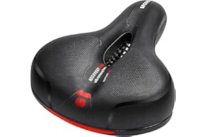 KIUIOM Asiento de Bicicleta,Sillín de Bicicleta Impermeable,Asiento de Bicicleta Cómodo,Sillin Bici Ergonómico Hombre Mujer con Banda Reflectante para BMX Bicicleta de Carretera Bicicleta de Montaña