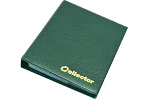 COLLECTOR Classeur pour Monnaie de 120 Moyen pièces - Vert - 10 Pence 10p 50p 50 Pence £1 €1 €2