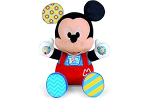 Clementoni - Peluche Baby Mickey - Peluche bebé Interactivo de Disney a Partir de 6 Meses, Juguete en español (55324)