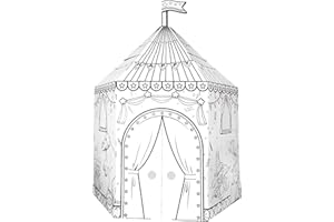 Tiktaktoo Casa de Juegos XXL 102 X 147CM De Pappe Cartón para Pintar Y Decoración Incluye Lápices Circo Theater