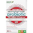 Genuine Health Women's Daily Probiotic for UTI Support, Helps Promote A Healthy Urinary Tract, Multi-Strain, Organic Formula with Cranberry, 30 Capsules