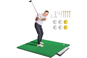 ToVii 5x4ft Golf Hitting Mat | Premium Artificial Turf with Rubber Foam Padding | Golf Mat for Indoor/Outdoor Practice | Come with 2 Rubber Tees, 7 Golf Tees and 6 Golf Balls