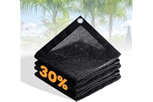 VICLLAX 30% Black Garden Shade Fabric Sun Shade Cloth - UV Resistant Sunblock Netting for Plants, Flowers & Vegetables | Lightweight Cover for Greenhouse & Outdoor Garden Protection, 5×8 FT
