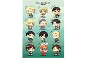 GB eye Attack On Titan Chibi Postacie 61 x 91,5 cm Maxi Plakat