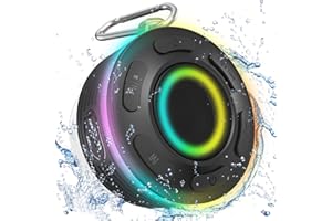 PRSCFUM Cassa Doccia Bluetooth 5.3 con Luce RGB, Cassa Bluetooth Doccia, IP7 Impermeabile Speaker Bluetooth, 8 Ore Stereo Cassa Bluetoth Portatile, Chiamata Senza Mani, Altoparlante Bluetooth Bagno