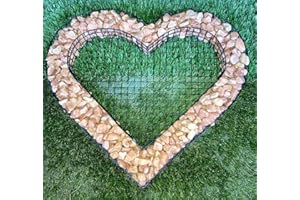 ‎GARTENWELT RIEGELSBERGER Gartenwelt Riegelsberger Herz Gitter mit kleinen Rosso Verona Steinen für Allerheiligen Grabschmuck Grabgestaltung Grabdeko Pflanzschale