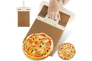 Pala Scorrevole per Pizza,Pgtc Perfetta per trasferire pizze,Pelapatate Scorrevoli con manico,pala per pizza,utensile da cucina per pizza, pala per pizza arrotolabile