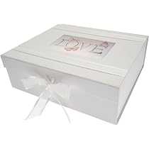 Boîte à Souvenirs Grande WHITE COTTON CARDS Papillons Vintage - 27,2 X 32 X 11 Cm