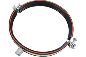 INTELMANN Collier Isophonique DN avec insert en caoutchouc, filetage M8/M10, en 2 parties, en acier galvanisé, fabriqué en Allemagne, argent