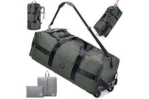 SUCIKORIO Torba Podróżna Na Kółkach Duża 85L 3 W 1 Torba Podręczna Z Organizerem Do Walizki 78x33x32cm Wodoodporny Plecak Podróżny Oxford 2 Rolls XL Plecak Walizka Z Uchwytami Do Podróży, Weekendów