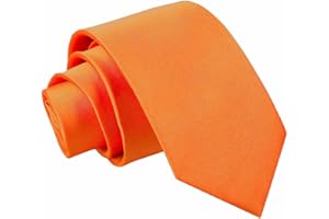 DQT Boys Plain Satin Wedding Formal Casual Communion Page Boy Classsic Neck Tie 7-12 Years Old