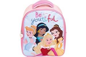 SUPERDIVER Mochila infantil Princesas Licencia Oficial Disney para el colegio y la guardería - 28x23x10 cm - con asas acolchadas - Ideal para niños y niñas