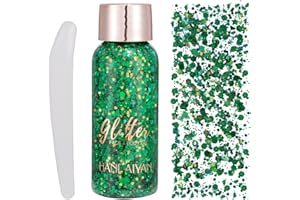 Layhou 35g Lentejuelas de sirena con purpurina líquida, Cara purpurina maquillaje, sombra de ojos, gel para el cuerpo Deslumbrante, festival accesorios, para de Ojos Maquillaje y Pelo Arte Corporal