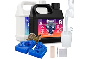 BBDINO Silicone Mould Making Kit, Liquid Silicone 30A 2000g, Self-degassing & Platinum Silicon for Mold Making,1A:1B Mixing, Ideal for Mould Casting of Resin/Concrete/Plaster/Wax