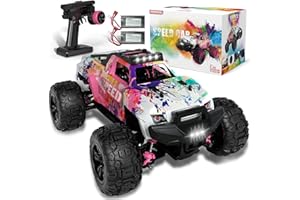Ferngesteuertes Auto Mädchen ab 6 8 10 Jahre, 1:18 Offroad RC Auto, 36+km/h RC Car, 2,4 GHz All Terrain Remote Control Car, 4WD RTR Ferngesteuerte Autos Erwachsene Kinder (Pink)