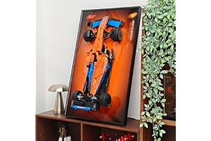 Display Wallboard Compatible with Lego Technic 42141 2022 Replica Race Car, Wall Frame Compatible with Lego Car Wall Mount Display Frame, Size:75 x 45 cm (No Model!)
