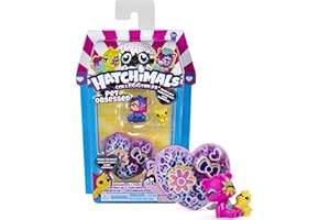 HATCHIMALS CollEGGtibles, Pet Obsessed HatchiPets 2-Pack with 2 CollEGGtibles and 2 Pets (Styles May Vary)