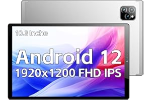 KINSTONE Android 12 tablet,10.3 inch tablet, Octa-Core, 7500mAh,6 GB RAM+128 GB ROM, rozszerzenia do 1 TB, 1920x1200 IPS INCELL,5MP+13MP camera,4G LTE/SIM,pracy/gier tablet,5G WiFi+GPS