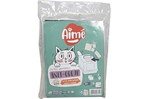 AIME Aimé - Filtri lettiera gatto antiodore al carbone attivo - Adattabili a tutte le lettiere e toilette per gatti - Confezione da 3 filtri da 15x20 cm - Assorbono gli odori fino a 4 settimane