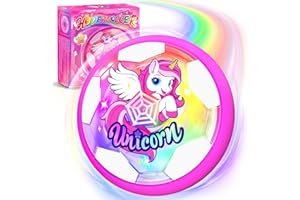 KIDLUNA Hover Football for Girls Toys Age 3-12, Lighted Indoor Football Unicorn Gifts for Girl 3-10 Year Old Toys for 3 4 5 6 7 8 9 10 Year Old Girls Indoor Games Christmas Birthday Present Stocking Fillers
