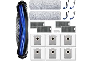 SpeHiate Kit d'accessoires pour ECOVACS DEEBOT T80 Omni Aspirateur, Pièces 1 Brosse Principale Zéro Enchevêtrement, 2 Brosse à Rouleaux, 6 Sacs à Poussière, 4 Brosses Latérales, 4 Filtres HEPA
