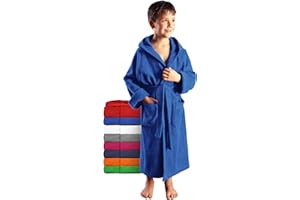 ARUS Albornoz para niños y niñas | 100% tela de rizo de algodón | Con capucha | Certificado por OEKO-TEX® | Amplia variedad de colores