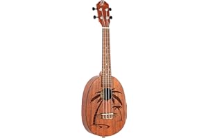 Ortega Guitars Concert Ukulele acoustic - Bonfire Series - Pineapple style - sapele top with laser engraved motif (RUPA5MM)