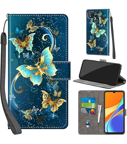 TOMYOU Klapphülle Für Xiaomi Redmi 9C/10A/9C NFC/Poco C3 – Mit Kartenfach, Stoßfest & Standfunktion