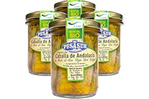 Soldimar Pesasur Mackerel Fillets in Organic Extra Virgin Olive Oil 195g (Pack of 4)