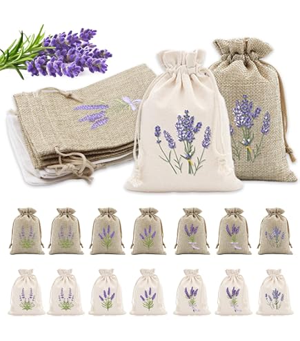 Lot De 30 Sachets Lavande Vides En Tissu - 7.5x15.5 Cm - Avec Cordon - à Remplir Soi-même