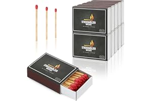 Nordstern Set di 10 Fiammiferi da 40 Pezzi - per Accendere Candele e Camini - Fiammiferi di Sicurezza Con Scatola
