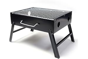 Hi-Gear Lightweight Portable Steel Barbecue, Compact Portable Camping Barbecue, Ideal for Camping, Picnics and Festivals, Outdoor Cooking, Camping Equipment
