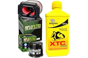 MOTOCAR KIT TAGLIANDO BARDAHL XTC C60 10W40 FILTRO OLIO ARIA YAMAHA MT-07 ABS 2014/2016