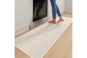 Bcuuozeeing Köksmatta, tvättbar, halkfri, 43,5 x 180 cm, kökslöpare, tvättbar och absorberande, köksmatta, lätt att rengöra