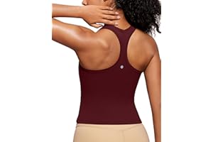CRZ YOGA Butterluxe Damen Gym Ärmelloses Shirt Sommer Yoga Tank Top Racerback Lang Sport Tops Fitness Blickdichte Oberteile