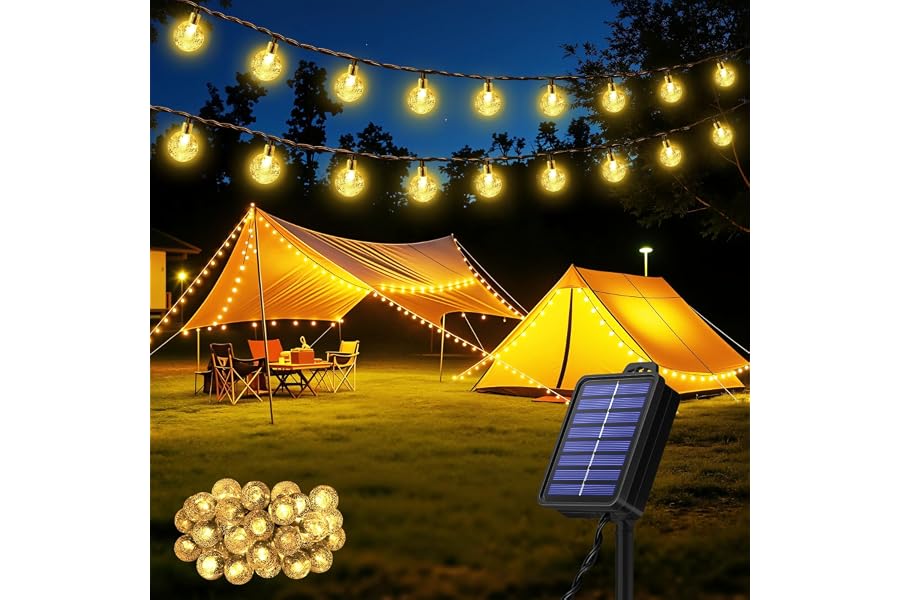 Realky Guirnaldas Luces Exterior Solar, 30 LED 8.1M Guirnalda Luces Solares con Función de Memoria, 8 Modos IP65 Imperme