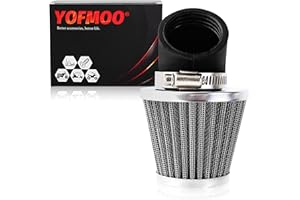 YOFMOO Air Filter Cleaner 38mm 39mm 40mm 1.5inch 45 Degree Angled for 50cc - 90cc 110cc 125cc 150cc 200cc Motorcycle ATV Quad Scooter Moped Chopper Pit Dirt Pocket Mini Super Bike GY6 CB750
