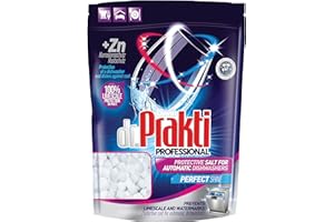 CLOVIN DR.PRAKTI dr.Prakti Sel Regénérant en Mini Tablettes pour Lave-Vaisselle, adoucit l'eau et prévient efficacement le calcaire dans le lave-vaisselle et sur la vaisselle, doypack 1,5 kg